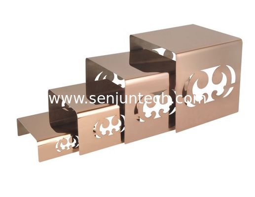 quality  Golden Rose Stainless steel buffet display stand SHKT-7025,metal buffet factory