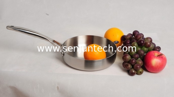 Frying pan,Stainless steel tri-ply cookware SHONLI-F-03,cast iron handle