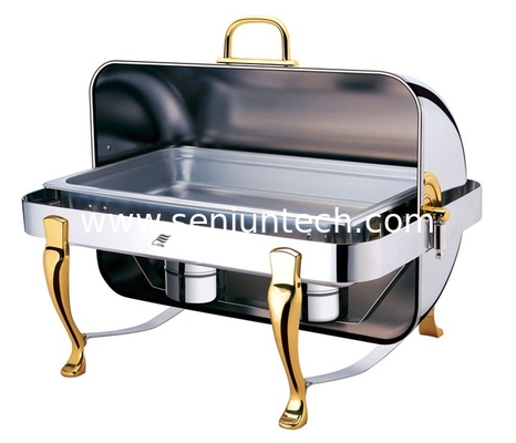 High quality Rectangle roll top Stainless steel chafing dish TMZ-1001 series