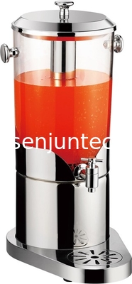 Stainless steel juice dispenser for single use