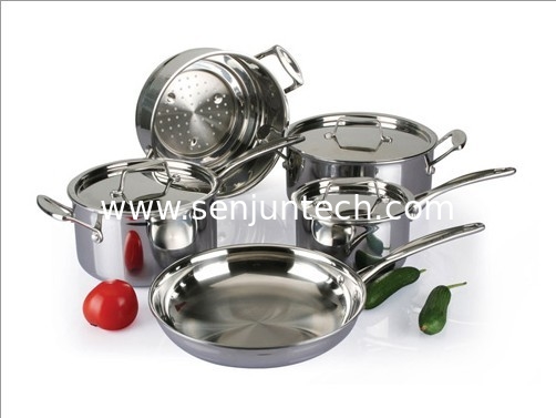 5Pcs 3-ply stainless steel cookware set SHCY-3009