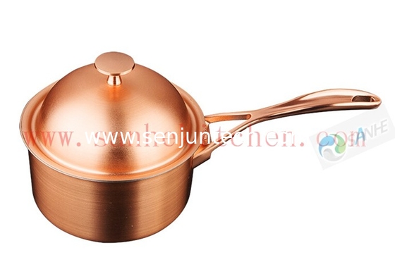High quality Titanium Copper cookware milkpot,thickness 1.5mm