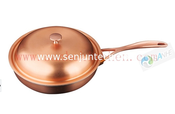 Frying pan with material titanium and copper claded ,thickness 1.5mm and diamter 26cm
