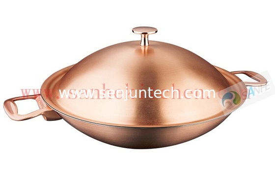 Titanium cooking wok,thickness 1.5mm and diamter 36cm