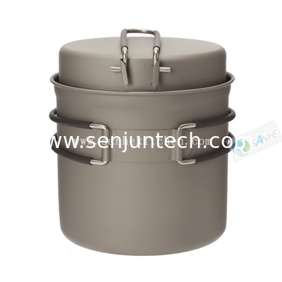 Titanium cookware set, soup pot and frying pan/camping cookware set