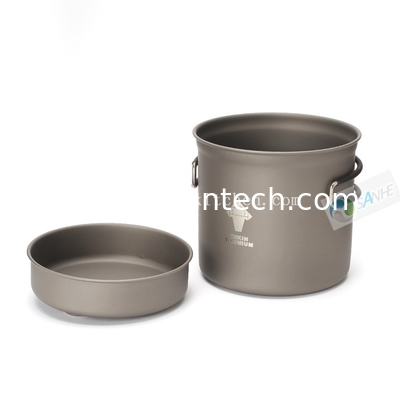 Titanium cookware set, soup pot and frying pan/camping cookware set